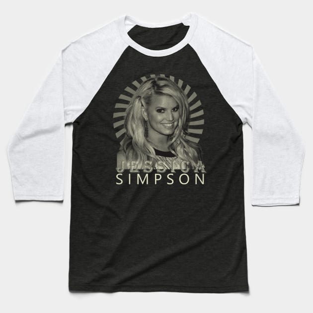 jessiccasimpson vintage shirt Baseball T-Shirt by oeyadrawingshop